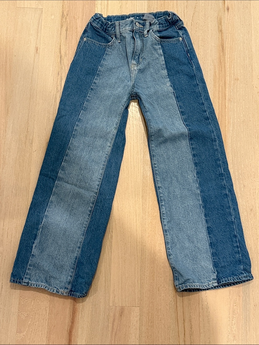 Old Navy Two-Tone Blue Straight Jeans